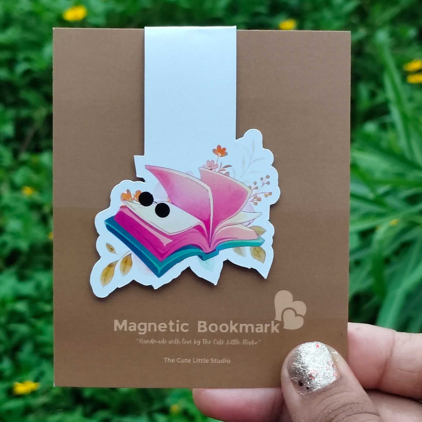 Bookish Flower Magnetic Bookmark