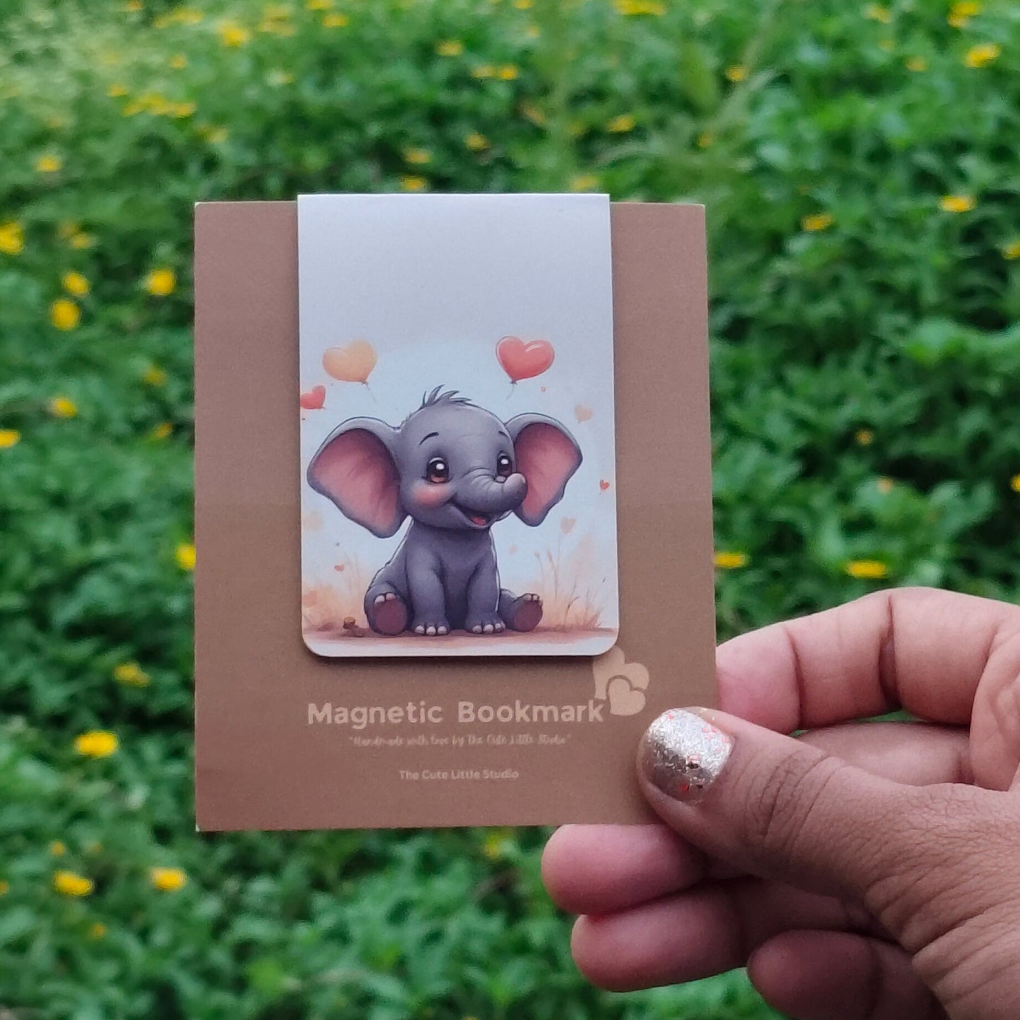 Cute Elephant Magnetic Bookmark