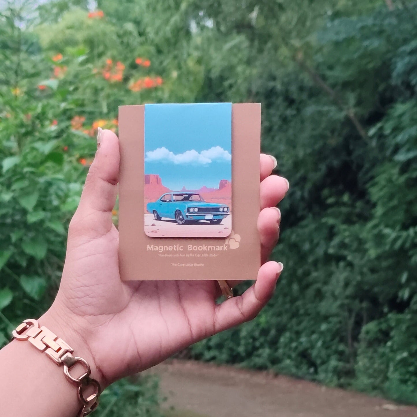 Retro Ride Magnetic Bookmark