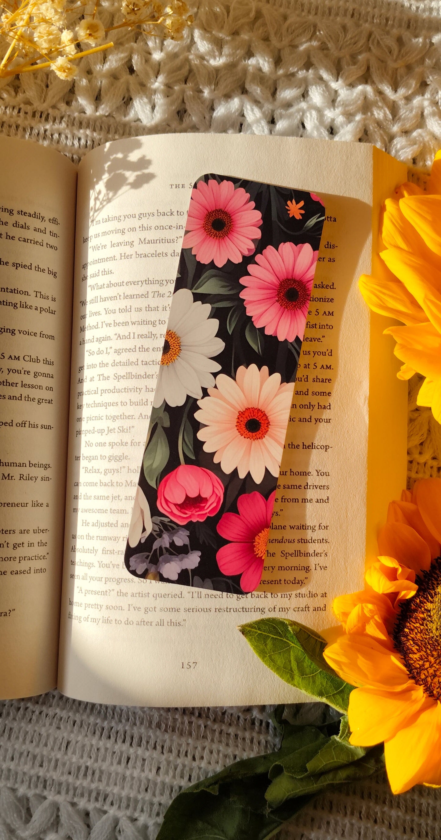 Floral Symphony Bookmark