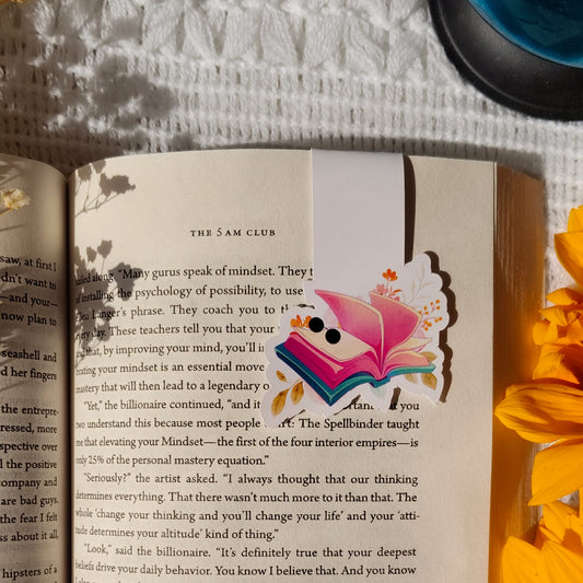 Bookish Flower Magnetic Bookmark