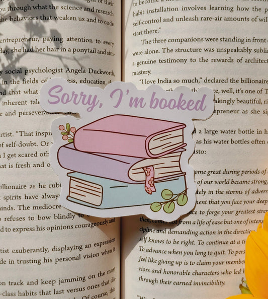 Sorry I am Booked Sticker