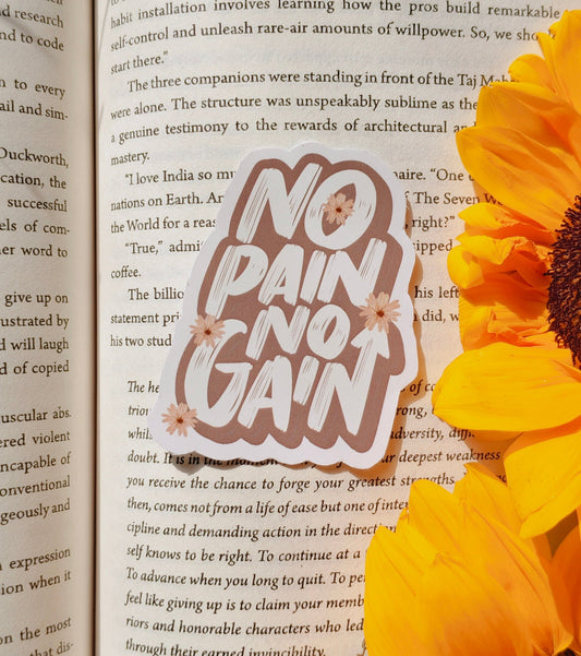No Pain No Gain Sticker