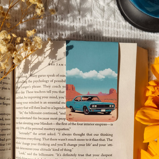 Retro Ride Magnetic Bookmark