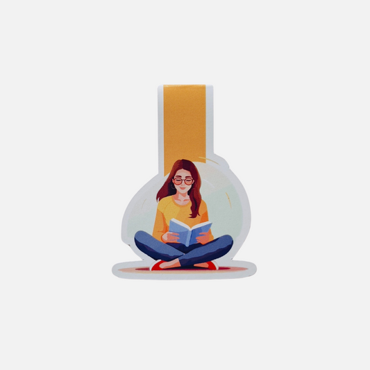 A Girl reading a Book Magnetic Bookmark